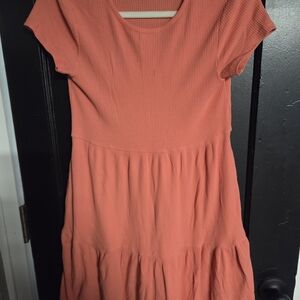 Old Navy Coral Ribbed Dress